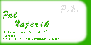 pal majerik business card